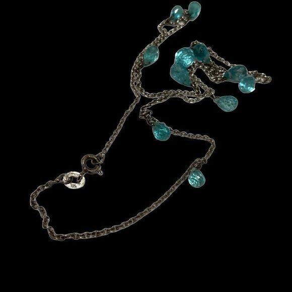 Rare Paraiba Apatite Drop Necklace - Picture 8 of 16